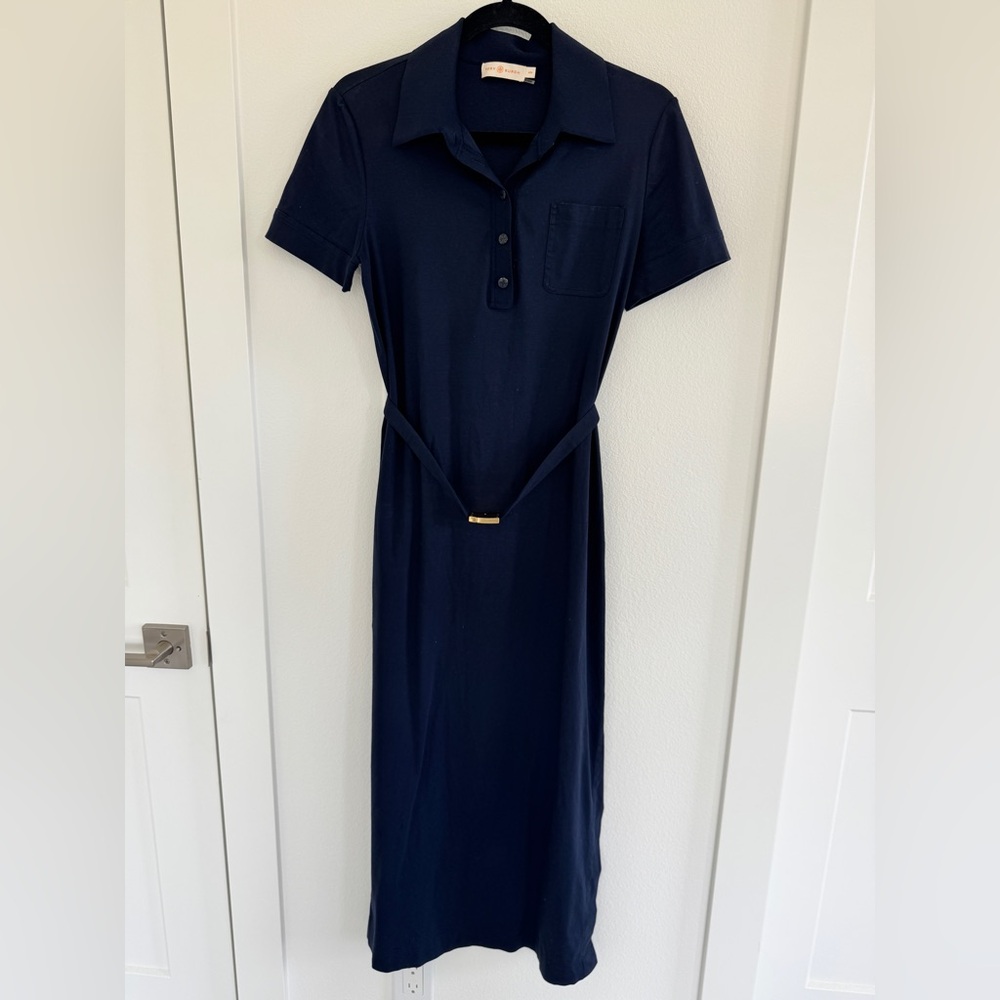 Tory Burch Classic Navy Blue Shirt Dress